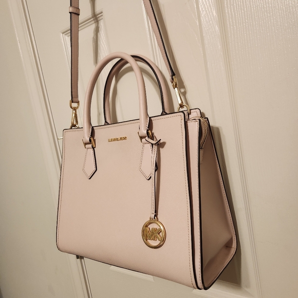 💕Michael Kors Hope Powder Blush Satchel w Adjustable Strap and Matching Wallet - Picture 9 of 16